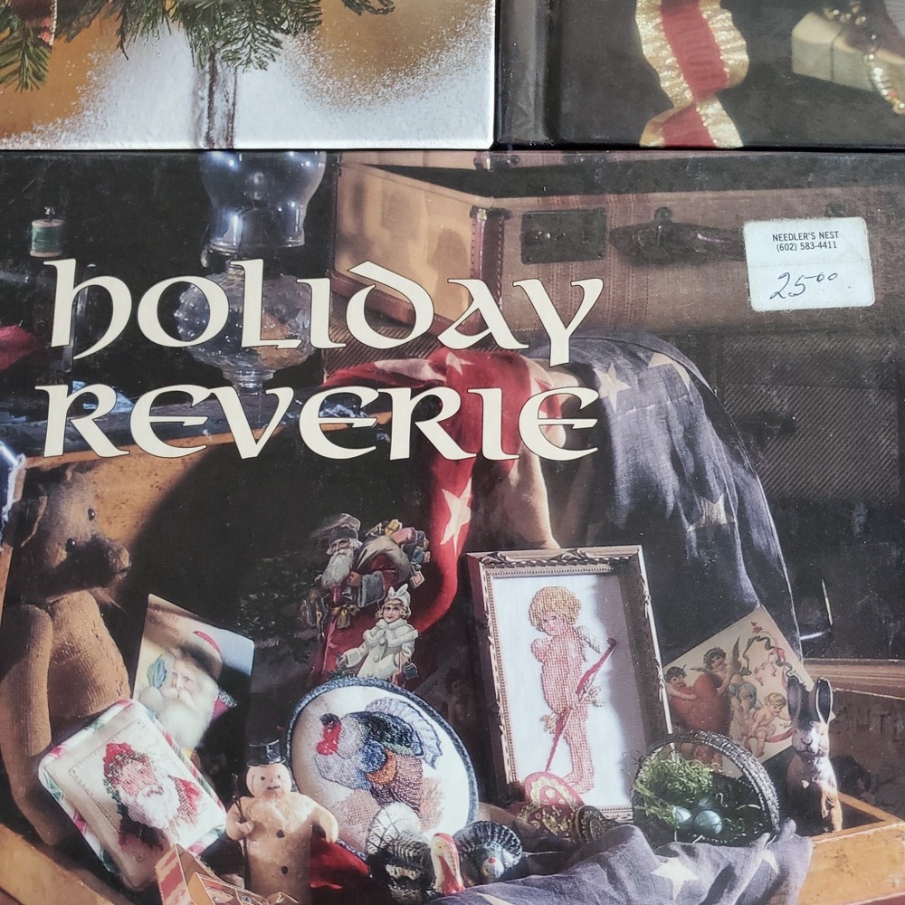 Leisure Arts Presents  Lot of 8 Christmas cross stitch Holiday Reverie VTG Mint - Picture 2 of 16